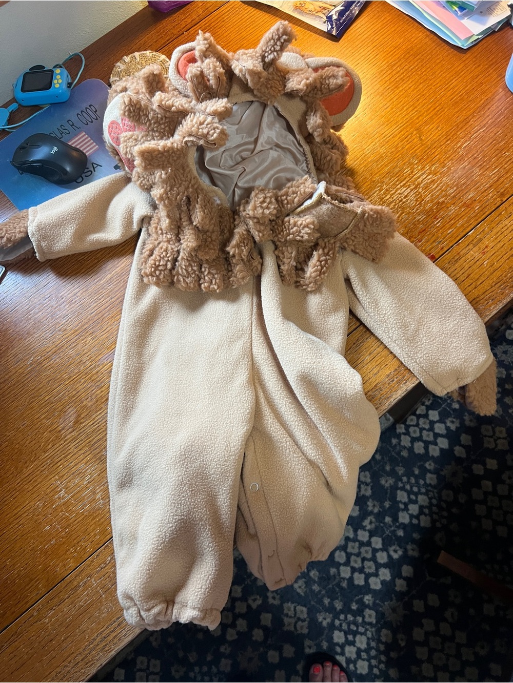 Cozy Baby Lion Costume Fleece One-Piece for Kids